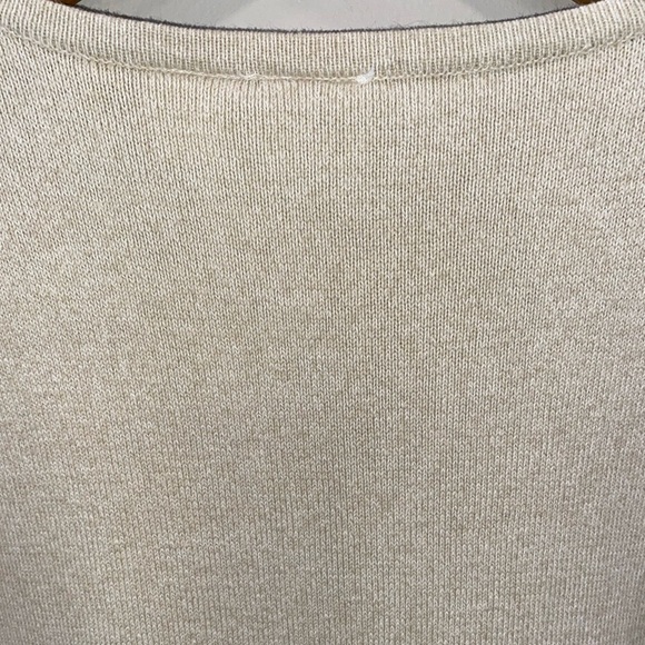 Emma James Beige White Floral Button Accents Knit Cardigan Sweater Women’s M - Picture 4 of 4